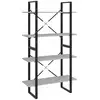Image de Vidaxl bibliothèque à 4 niveaux gris béton 80x30x140cm bois ingénierie