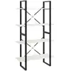 Image de Vidaxl bibliothèque à 4 niveaux blanc 80x30x140 cm bois de pin massif