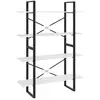 Image de Vidaxl bibliothèque à 4 niveaux blanc 100x30x140 cm bois d'ingénierie