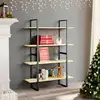 Image de Bibliothèque À 4 Niveaux 100x30x140 Cm Bois De Pin Massif Vidaxl