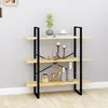 Image de Bibliothèque À 3 Niveaux 100x30x105 Cm Bois De Pin Massif Vidaxl