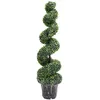 Image de Plante De Buis Artificiel En Spirale Avec Pot Vert 117 Cm Vidaxl