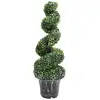 Image de Plante De Buis Artificiel En Spirale Avec Pot Vert 100 Cm Vidaxl