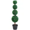 Image de Plante De Buis Artificiel Avec Pot Forme De Boule Vert 90 Cm Vidaxl