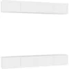 Image de Meubles Tv 4 Pcs Blanc 100x30x30 Cm Bois D'ingénierie Vidaxl