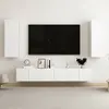 Image de Ensemble De Meubles Tv 5 Pcs Blanc Bois D'ingénierie Vidaxl