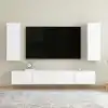 Image de Ensemble De Meubles Tv 4 Pcs Blanc Bois D'ingénierie Vidaxl