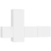 Image de Ensemble De Meubles Tv 3 Pcs Blanc Bois D'ingénierie Vidaxl