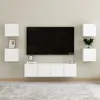 Image de Ensemble De Meubles Tv 6 Pcs Blanc Bois D'ingénierie Vidaxl
