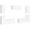 Image de Ensemble De Meubles Tv 7 Pcs Blanc Bois D'ingénierie Vidaxl