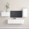 Image de Ensemble De Meubles Tv 4 Pcs Blanc Bois D'ingénierie Vidaxl