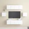 Image de Ensemble De Meubles Tv 6 Pcs Blanc Bois D'ingénierie Vidaxl