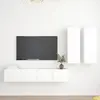 Image de Ensemble De Meubles Tv 4 Pcs Blanc Bois D'ingénierie Vidaxl