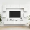 Image de Ensemble De Meubles Tv 8 Pcs Blanc Bois D'ingénierie Vidaxl