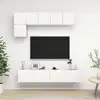 Image de Ensemble De Meubles Tv 5 Pcs Blanc Bois D'ingénierie Vidaxl