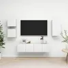 Image de Ensemble De Meubles Tv 5 Pcs Blanc Bois D'ingénierie Vidaxl