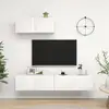 Image de Meubles Tv 3 Pcs Blanc Bois D'ingénierie Vidaxl