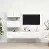 Image de Ensemble De Meubles Tv 4 Pcs Blanc Bois D'ingénierie Vidaxl