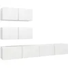 Image de Ensemble De Meubles Tv 4 Pcs Blanc Bois D'ingénierie Vidaxl