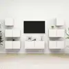 Image de Ensemble De Meubles Tv 7 Pcs Blanc Bois D'ingénierie Vidaxl