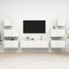 Image de Ensemble De Meubles Tv 8 Pcs Blanc Bois D'ingénierie Vidaxl