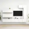 Image de Ensemble De Meubles Tv 7 Pcs Blanc Bois D'ingénierie Vidaxl