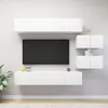 Image de vidaXL Ensemble de meuble TV 6 pcs Blanc Aggloméré.