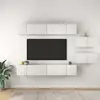 Image de Meubles Tv 8 Pcs Blanc Bois D'ingénierie Vidaxl