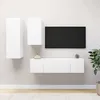 Image de Ensemble De Meubles Tv 4 Pcs Blanc Bois D'ingénierie Vidaxl