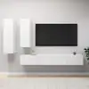 Image de Ensemble De Meuble Tv 4 Pcs Blanc Bois D'ingénierie Vidaxl