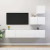 Image de Ensemble De Meubles Tv 4 Pcs Blanc Bois D'ingénierie Vidaxl