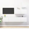 Image de Ensemble De Meubles Tv 4 Pcs Blanc Bois D'ingénierie Vidaxl