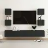 Image de Ensemble De Meubles Tv 6 Pcs Noir Bois D'ingénierie Vidaxl