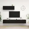 Image de Meubles Tv 3 Pcs Noir Bois D'ingénierie Vidaxl