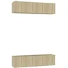Image de Meubles Tv 4 Pcs Chêne Sonoma 60x30x30 Cm Bois D'ingénierie Vidaxl