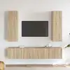 Image de Ensemble De Meubles Tv 4 Pcs Chêne Sonoma Bois D'ingénierie Vidaxl