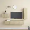 Image de Ensemble De Meuble Tv 4 Pcs Chêne Sonoma Bois D'ingénierie Vidaxl