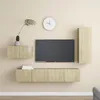 Image de vidaXL Ensemble de meuble TV 4 pcs Chêne sonoma Aggloméré