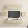 Image de Ensemble De Meubles Tv 6 Pcs Chêne Sonoma Bois D'ingénierie Vidaxl