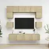 Image de Ensemble De Meuble Tv 8 Pcs Chêne Sonoma Bois D'ingénierie Vidaxl