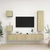 Image de Ensemble De Meubles Tv 5 Pcs Chêne Sonoma Bois D'ingénierie Vidaxl