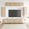 Image de Ensemble De Meuble Tv 6 Pcs Chêne Sonoma Bois D'ingénierie Vidaxl
