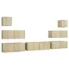 Image de Vidaxl ensemble de meuble tv 7 pcs chêne sonoma bois d'ingénierie
