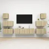 Image de Ensemble De Meubles Tv 8 Pcs Chêne Sonoma Bois D'ingénierie Vidaxl
