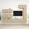 Image de Ensemble De Meuble Tv 7 Pcs Chêne Sonoma Bois D'ingénierie Vidaxl