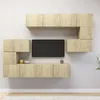 Image de vidaXL Ensemble de meuble TV 8 pcs Chêne sonoma Aggloméré