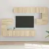 Image de Ensemble De Meubles Tv 10 Pcs Chêne Sonoma Bois D'ingénierie Vidaxl