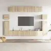Image de Ensemble De Meubles Tv 8 Pcs Chêne Sonoma Bois D'ingénierie Vidaxl