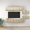 Image de Meubles Tv 8 Pcs Chêne Sonoma Bois D'ingénierie Vidaxl