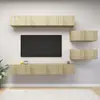 Image de Ensemble De Meuble Tv 6 Pcs Chêne Sonoma Bois D'ingénierie Vidaxl